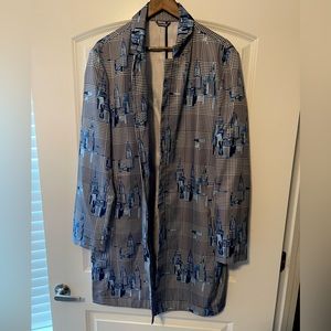 Grey Pattern Raincoat